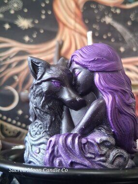 Wolf Goddess Candle